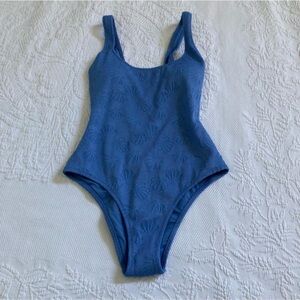 Aerie Blue Sea Shell Swimsuit Size Medium